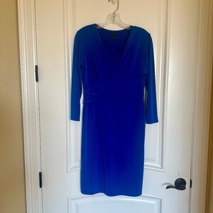Ann Taylor Royal Blue Faux-Wrap Dress – Women’s Size 4